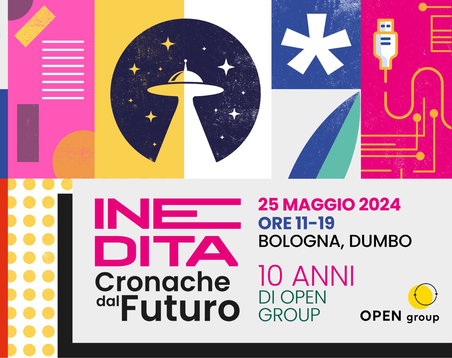 Copertina dell'evento INEDITA - Cronache dal Futuro, di Open Group, il 25 maggio al DumBO (Bologna)