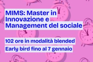 Master MIMS in Innovazione e Management del Sociale 2025